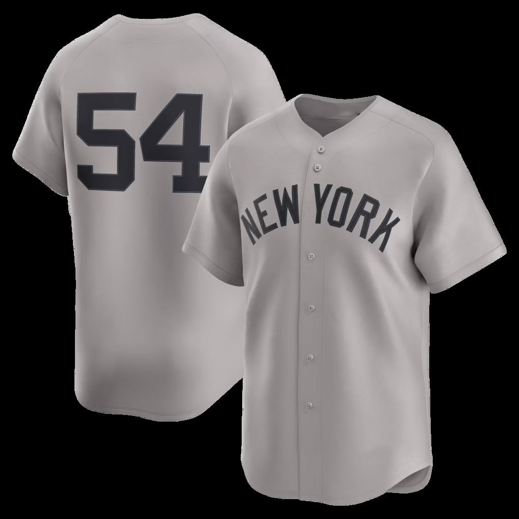 New York Yankees #54 Max Fried Gray HOLBERT Road Limited Player Jersey 2