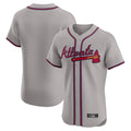 Atlanta Braves Gray HOLBERT Limited Elite Home Game Blank Player Stitched Jerseys