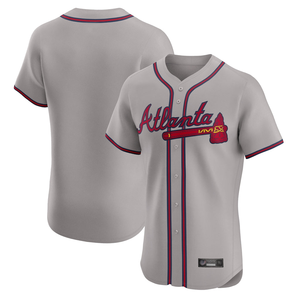 Atlanta Braves Gray HOLBERT Limited Elite Home Game Blank Player Stitched Jerseys