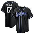 Los Angeles Dodgers #17 Shohei Ohtani Black HOLBERT Lights Out Limited Stitched Jersey