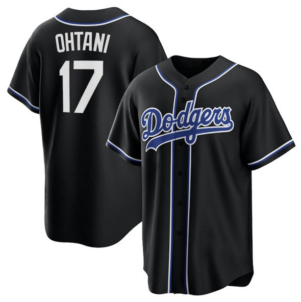 Los Angeles Dodgers #17 Shohei Ohtani Black HOLBERT Lights Out Limited Stitched Jersey