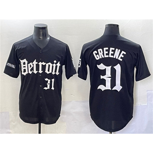 Detroit Tigers #31 Riley Greene Black HOLBERT 'Motor Gothic Edition' Vapor Premier Limited Stitched Jersey