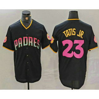 San Diego Padres #23 Fernando Tatis Jr Black HOLBERT 20th Anniversary Cool Base Stitched Jersey