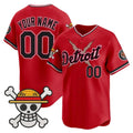 Custom Detroit Tigers x One Piece Red HOLBERT Vapor Premier Limited Jersey - Stitched