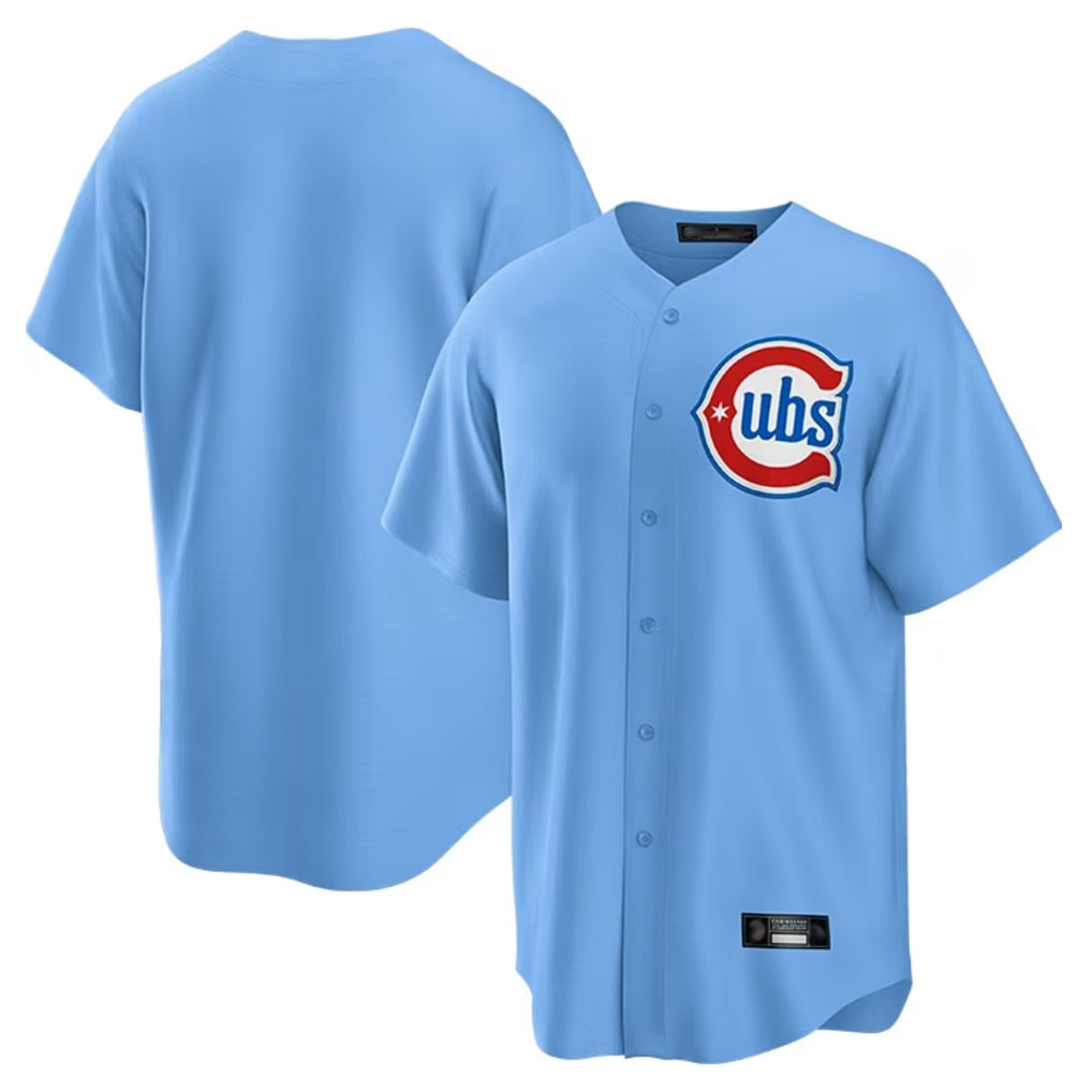 Chicago Cubs Light Blue HOLBERT Home Game Blank Player Stitched Jerseys