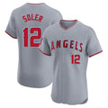 Los Angeles Angels #12 Jorge Soler Player Gray HOLBERT Home Limited Elite Stitched Jerseys