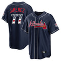 Atlanta Braves #77 Joe Jimenez Player Navy HOLBERT USA 250 Fourth Of July Limited Home Game Stitched Jerseys