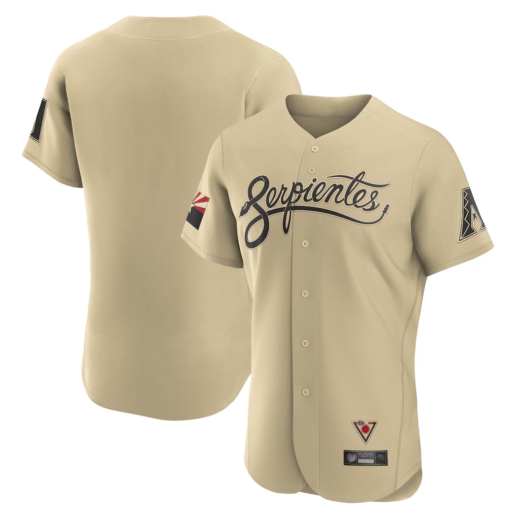 Arizona Diamondbacks Tan HOLBERT City Connect Limited Elite Home Game Blank Player Stitched Jerseys
