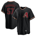 Arizona Diamondbacks #57 Eduardo Rodriguez Player Black HOLBERT Limited Home Stitched Jerseys