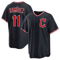 Cleveland Guardians #11 Jos¨¦ Ram¨ªrez Navy HOLBERT 2025 Alternate Limited Stitched Jersey