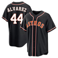 Houston Astros #44 Yordan Alvarez Player Black HOLBERT Fashion Out Home Game Stitched Jerseys