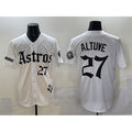 Houston Astros #27 Jose Altuve White HOLBERT Gothic 'Houston Born Barrio Raised' Limited Stitched Jersey