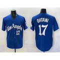 Los Angeles Dodgers #17 Shohei Ohtani Blue HOLBERT 2025 LA Gothic Style With Fernando Patch Vapor Premier Limited Stitched Jersey