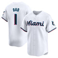 Miami Marlins #1 Dad White HOLBERT Home Limited Jersey