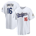 Los Angeles Dodgers #16 Will Smith White HOLBERT 2026 Gold Collection Stadium Jersey