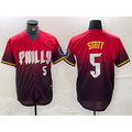 Philadelphia Phillies #5 Bryson Stott Red HOLBERT 2024 City Player Number Cool Base Jersey
