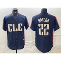 Cleveland Guardians #22 Josh Naylor Navy HOLBERT 2024 City Connect Limited Stitched Jersey