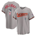 Baltimore Orioles #7 Jackson Holliday Player Gray HOLBERT USA 250 Fourth of July Home Game Stitched Jerseys
