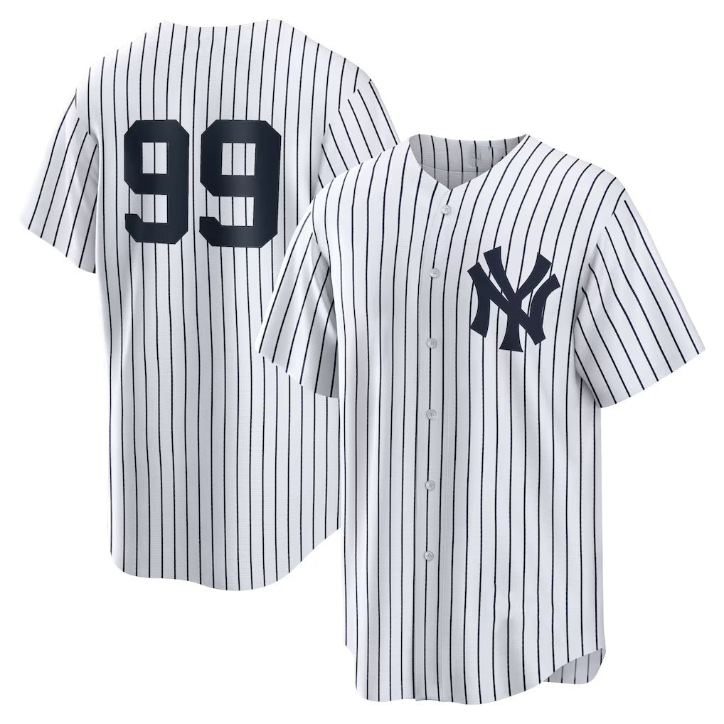 New York Yankees #99 Aaron Judge White HOLBERT Home Replica Player Name Jersey