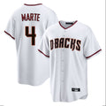 Arizona Diamondbacks #4 Ketel Marte Player White HOLBERT Home Game Stitched Jerseys