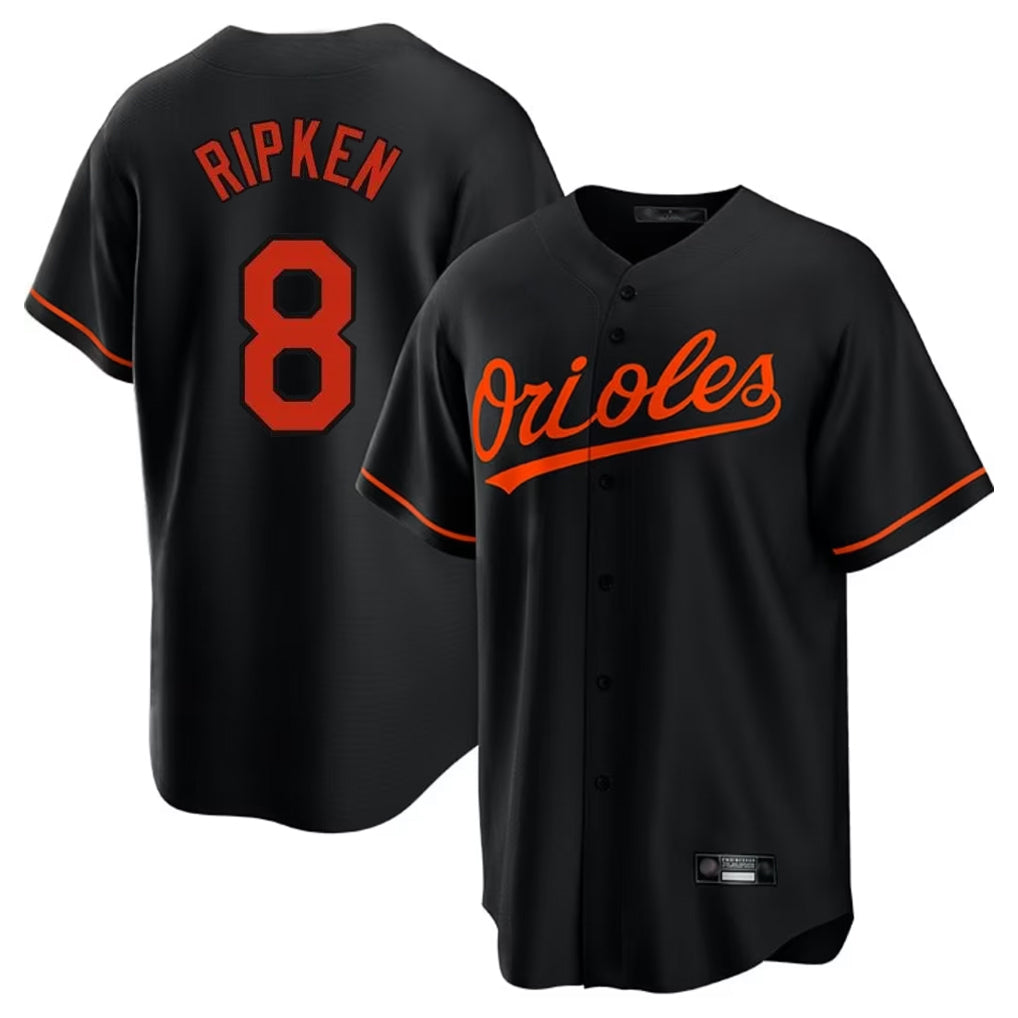 Baltimore Orioles #8 Cal Ripken Player Black HOLBERT Home Game Stitched Jerseys