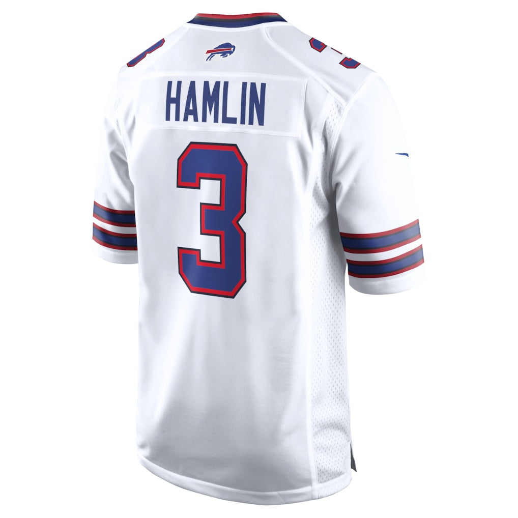B.Bills #3 Damar Hamlin White HOLBERT Game Jersey