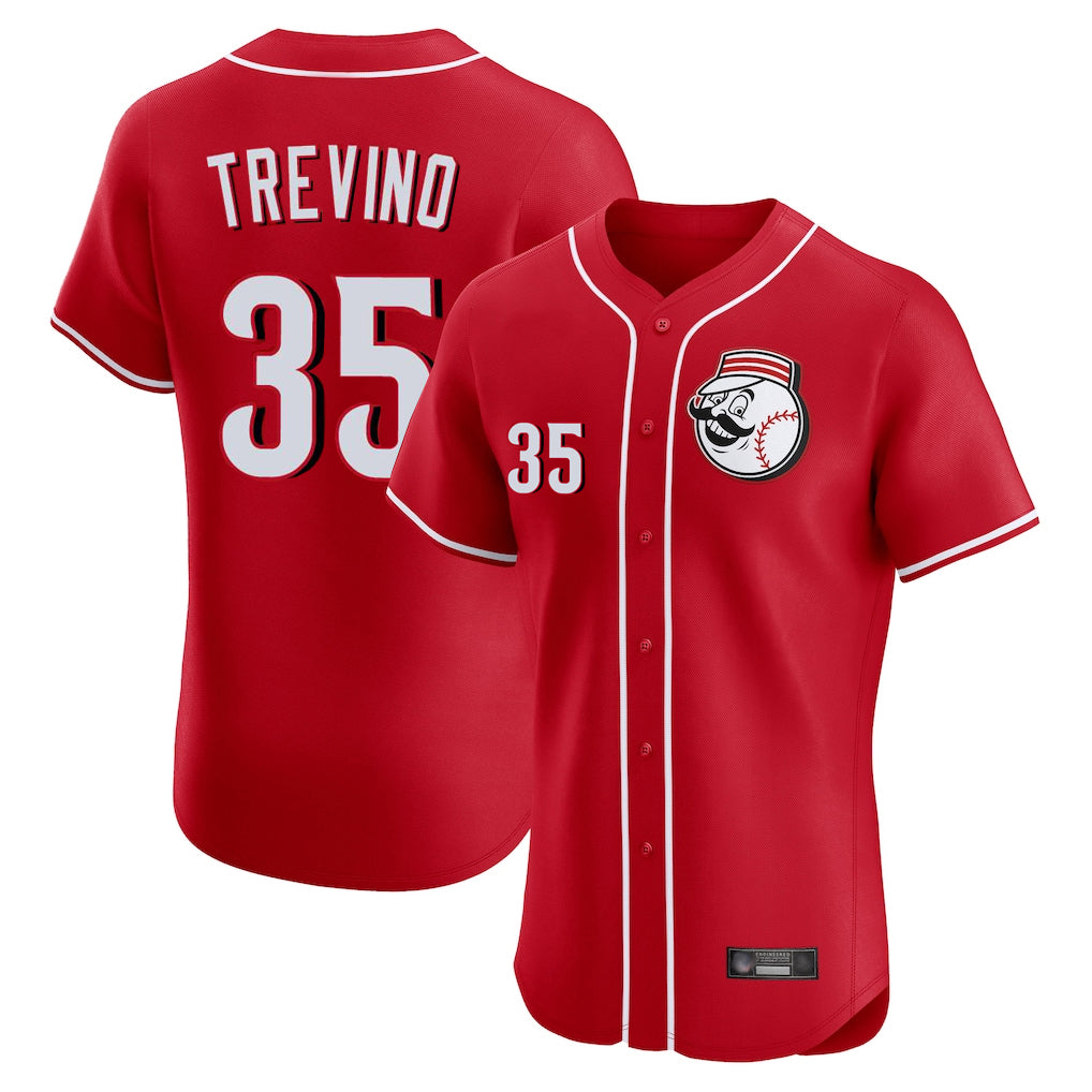 Cincinnati Reds #35 Jose Trevino Player Red HOLBERT Limited Elite Home Game Stitched Jerseys