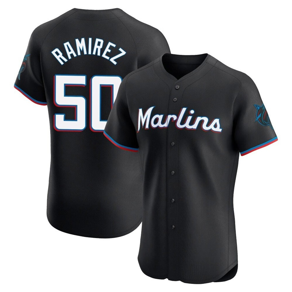 Miami Marlins #50 Agustin Ramirez Player Black HOLBERT Vapor Home Limited Elite Stitched Jerseys