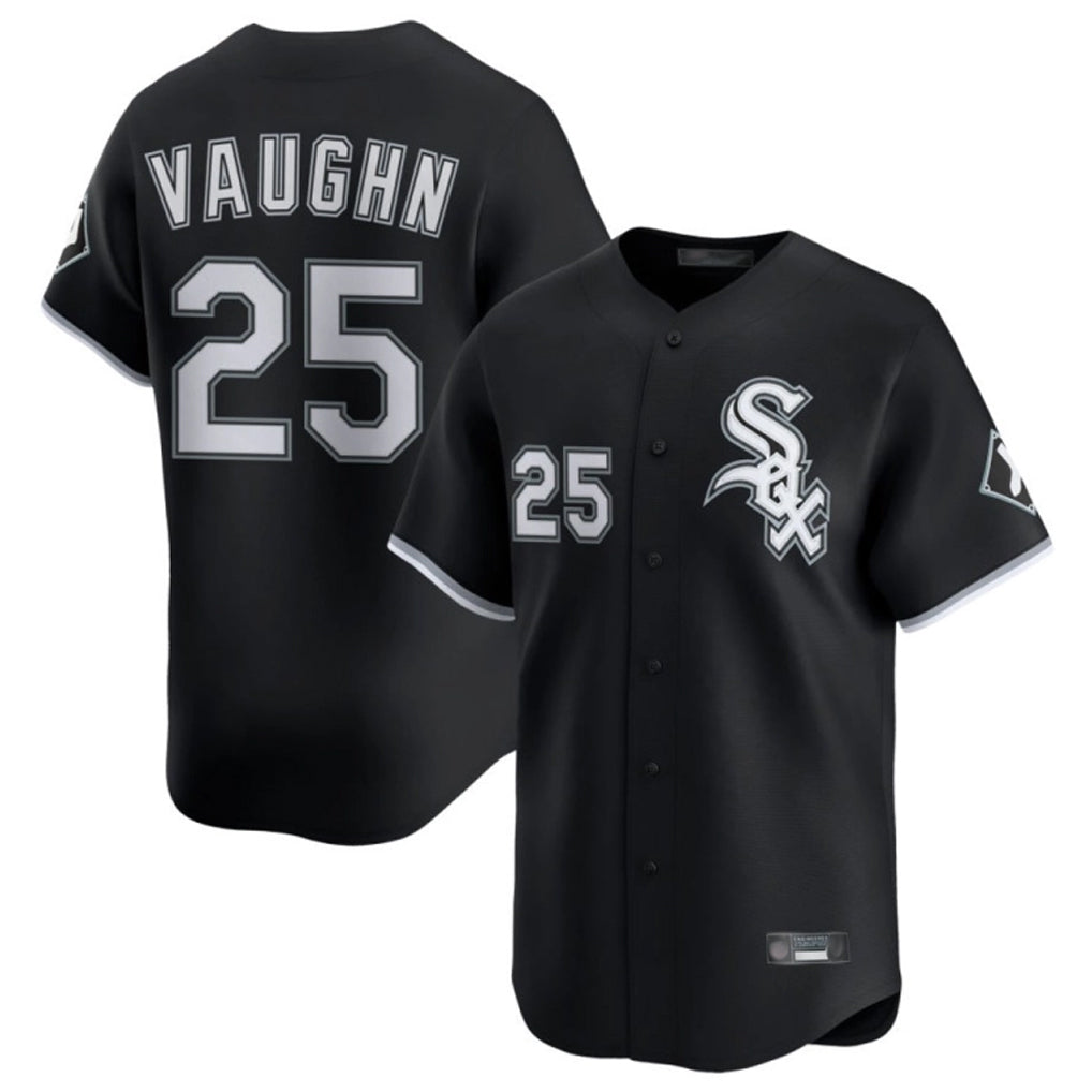 Chicago White Sox #25 Andrew Vaughn Player Black HOLBERT Limited Home Stitched Jerseys