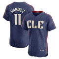 Cleveland Guardians #11 Jos¨¦ Ram¨ªrez Navy HOLBERT City Connect Elite Jersey