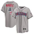 Arizona Diamondbacks #4 Ketel Marte Player Gray HOLBERT USA 250 Fourth of July Home Game Stitched Jerseys