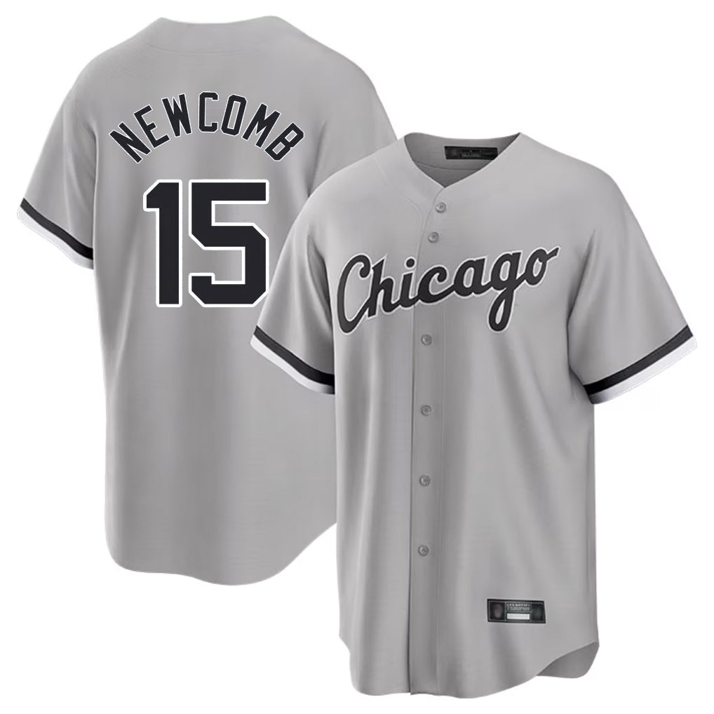 Chicago White Sox #15 Sean Newcomb Player Gray HOLBERT Home Game Stitched Jerseys