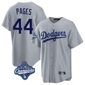 Los Angeles Dodgers #44 Andy Pages Player Gray HOLBERT World Series Meet Game Stitched Jerseys