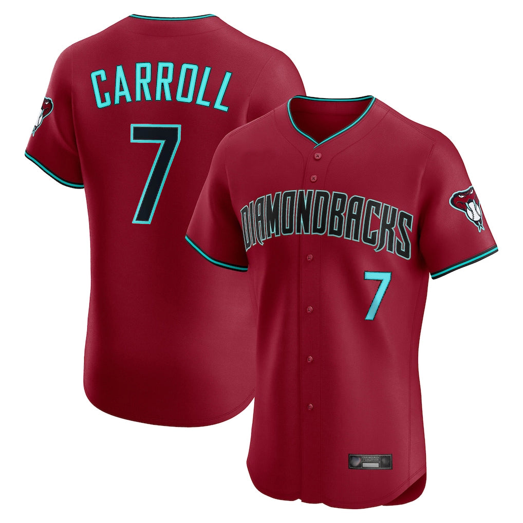 Arizona Diamondbacks #7 Corbin Carroll Player Red HOLBERT Limited Elite Home Game Stitched Jerseys