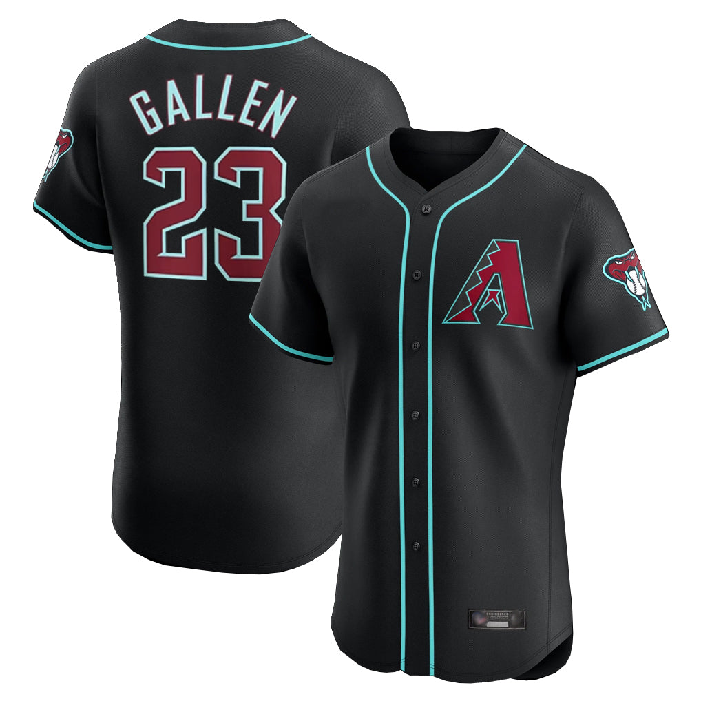 Arizona Diamondbacks #23 Zac Gallen Player Black HOLBERT Limited Elite Home Game Stitched Jerseys
