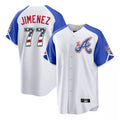 Atlanta Braves #77 Joe Jimenez Player White HOLBERT USA 250 Fourth Of July City Connect Home Game Stitched Jerseys