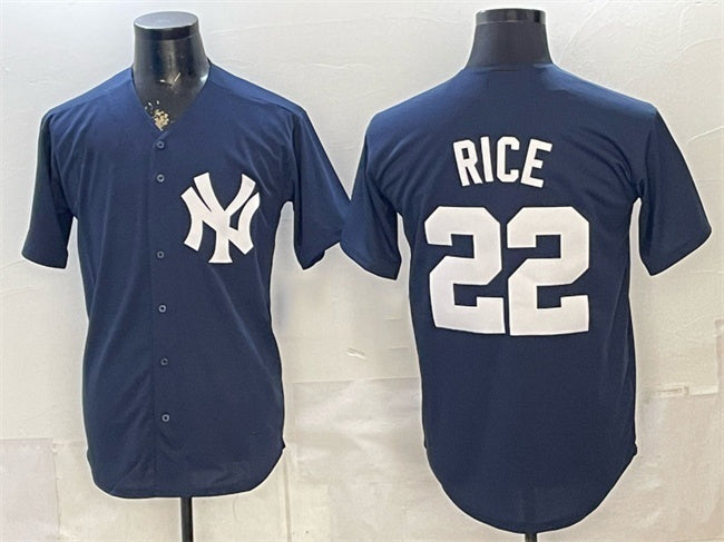 New York Yankees #22 Ben Rice Navy HOLBERT Stitched Jersey