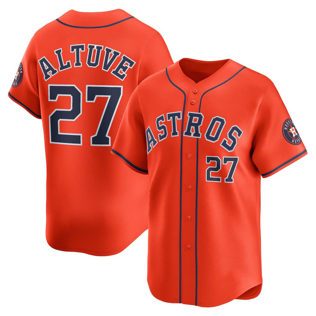 Houston Astros #27 Jose Altuve Orange HOLBERT Alternate Limited Player Jersey