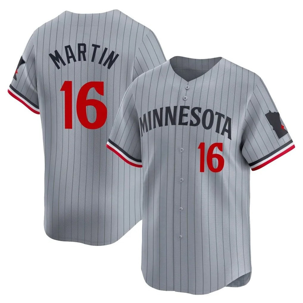 Minnesota Twins #16 Austin Martin Player Gray HOLBERTHome Limited Stitched Jerseys