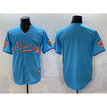 Atlanta Braves Blank Blue HOLBERT 2024 Atliens & Peach With Outkast Patch Vapor Limited Stitched Jersey