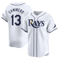 Tampa Bay Rays #13 Junior Caminero White HOLBERT Home Limited Player Jersey