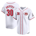 Cincinnati Reds #30 Ken Griffey Player White HOLBERT Home Limited Stitched Jerseys