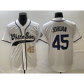 Chicago White Sox #45 Michael Jordan Number White HOLBERT Cool Base Stitched Jersey