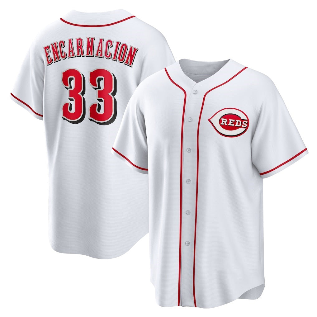 Cincinnati Reds #33 Christian Encarnacion-Strand White HOLBERT Home Replica Jersey