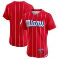 Miami Marlins Blank Player Red HOLBERT City Connect Home Limited Elite Stitched Jerseys