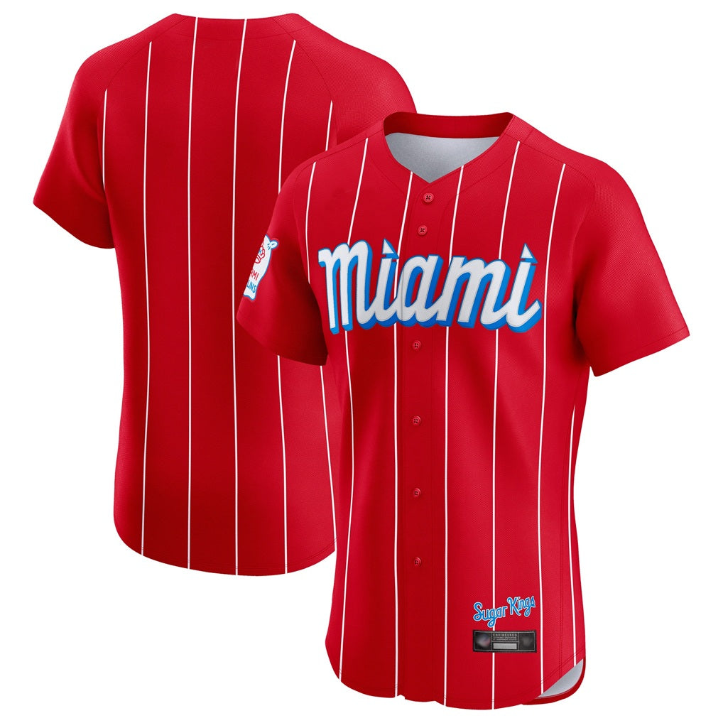 Miami Marlins Blank Player Red HOLBERT City Connect Home Limited Elite Stitched Jerseys