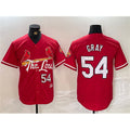 St. Louis Cardinals #54 Sonny Gray Red HOLBERT 2024 City Connect Stitched Jersey