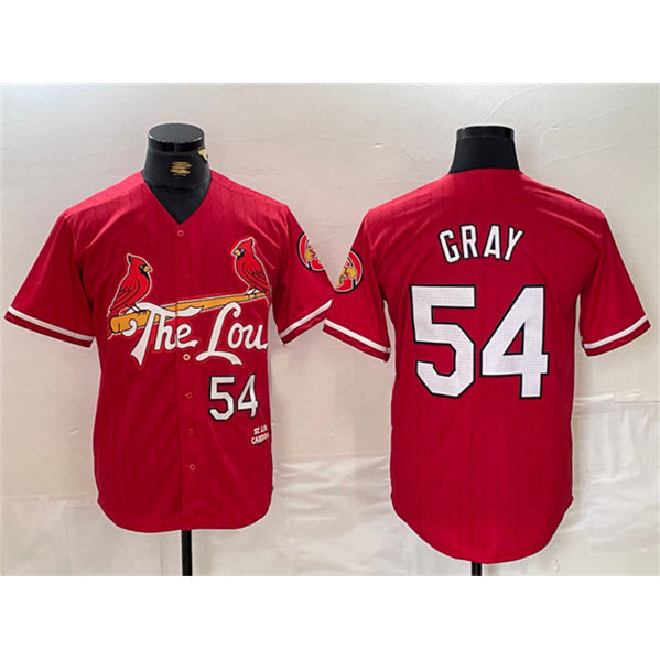 St. Louis Cardinals #54 Sonny Gray Red HOLBERT 2024 City Connect Stitched Jersey