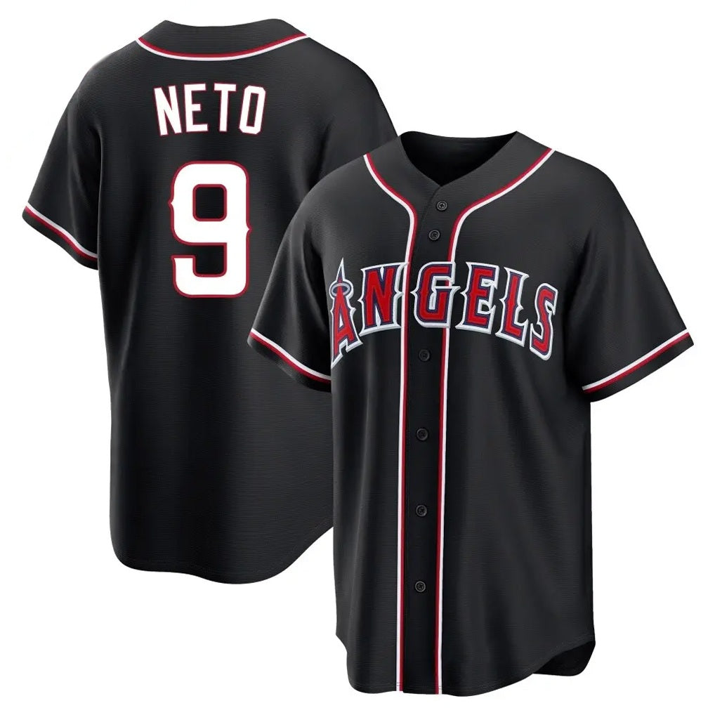 Los Angeles Angels #9 Zach Neto Player Black HOLBERT Fashion Out Home Game Stitched Jerseys