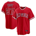 Los Angeles Angels #27 Mike Trout Player Red HOLBERT Home Game Stitched Jerseys